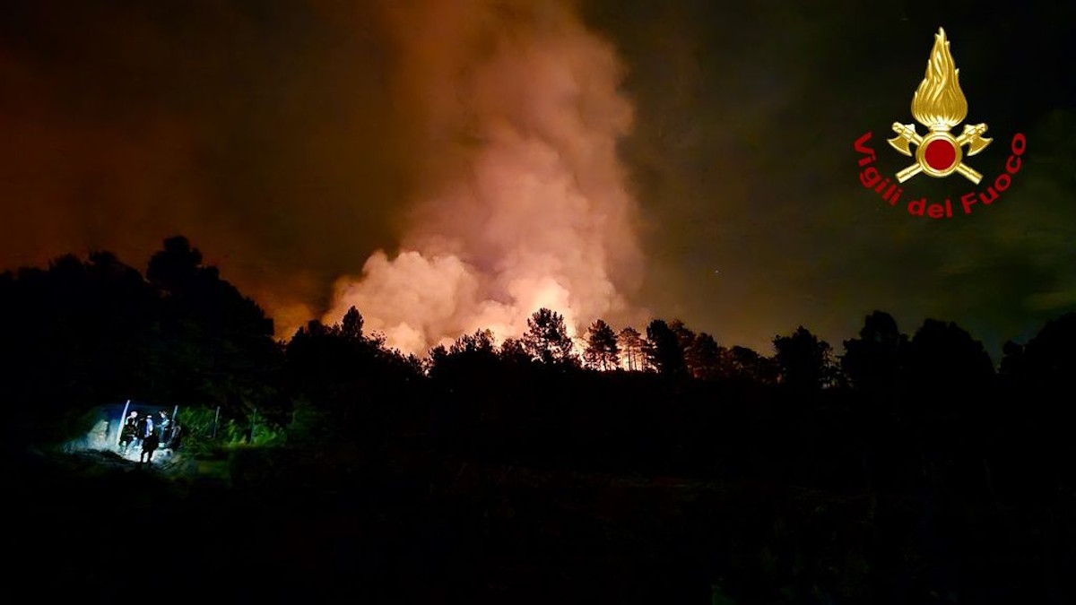 Mornese incendio boschivo